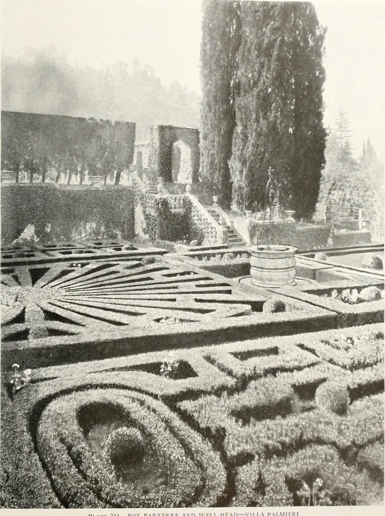 An illustration from Villas of Florence and Tuscany, 1922, leaf 372