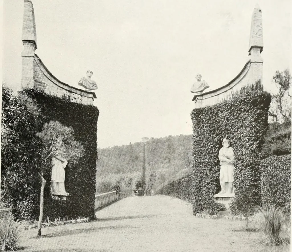 An illustration from Villas of Florence and Tuscany, 1922, leaf 382