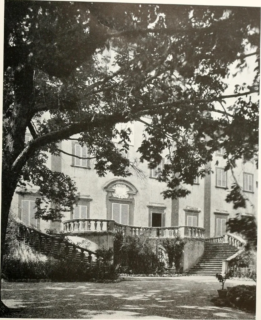 An illustration from Villas of Florence and Tuscany, 1922, leaf 386
