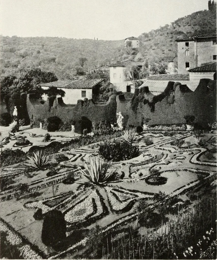 An illustration from Villas of Florence and Tuscany, 1922, leaf 405