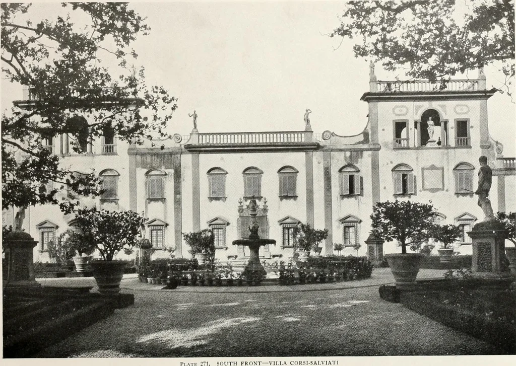 An illustration from Villas of Florence and Tuscany, 1922, leaf 409