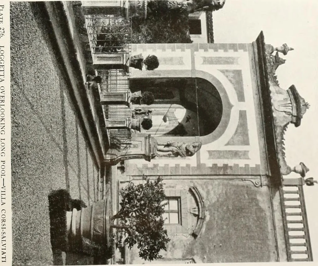 An illustration from Villas of Florence and Tuscany, 1922, leaf 412