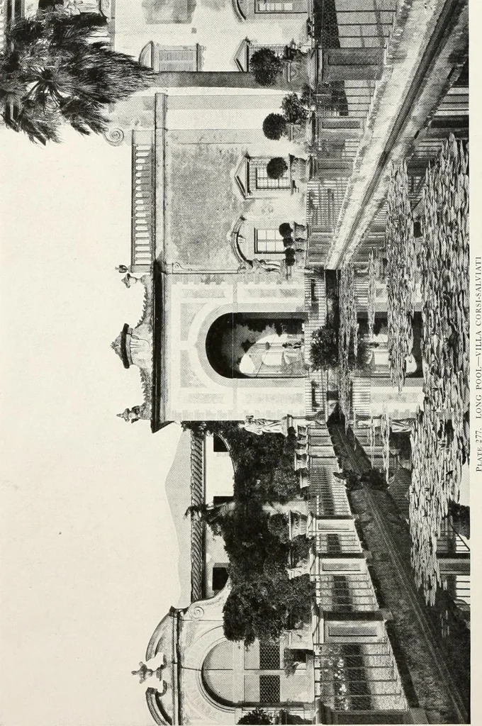 An illustration from Villas of Florence and Tuscany, 1922, leaf 413