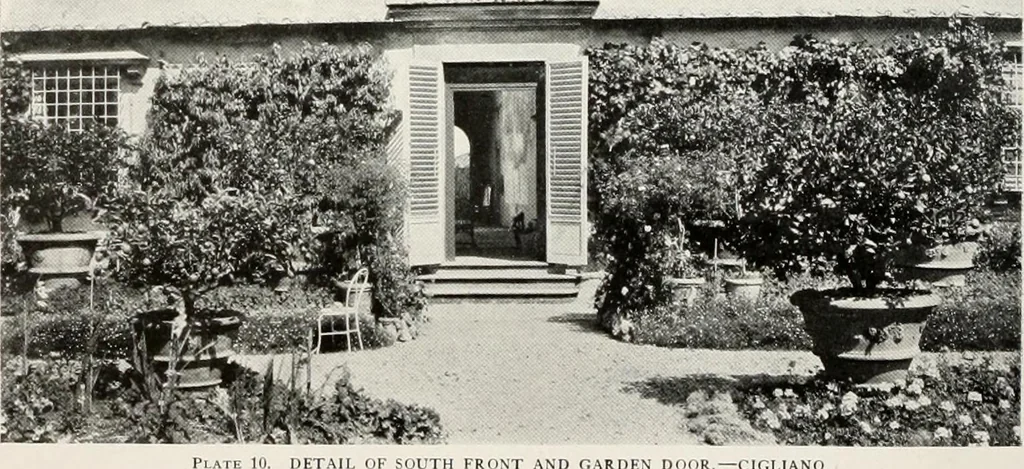 An illustration from Villas of Florence and Tuscany, 1922, leaf 99