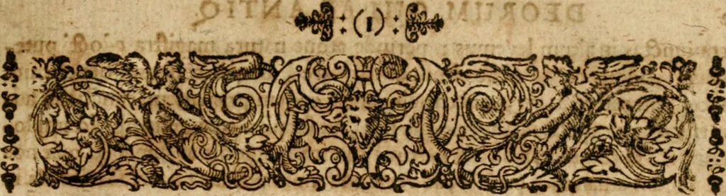 An illustration from Vincentii Chartarii Rhegiensis Imagines deorum, qui ab antiquis colebantur : unâ cum earum declaratione & historia in qua simulacra, ritus, caeremoniae magnaque ex parte veterum religio explicatur ... : hinc inde, 1687, leaf 12
