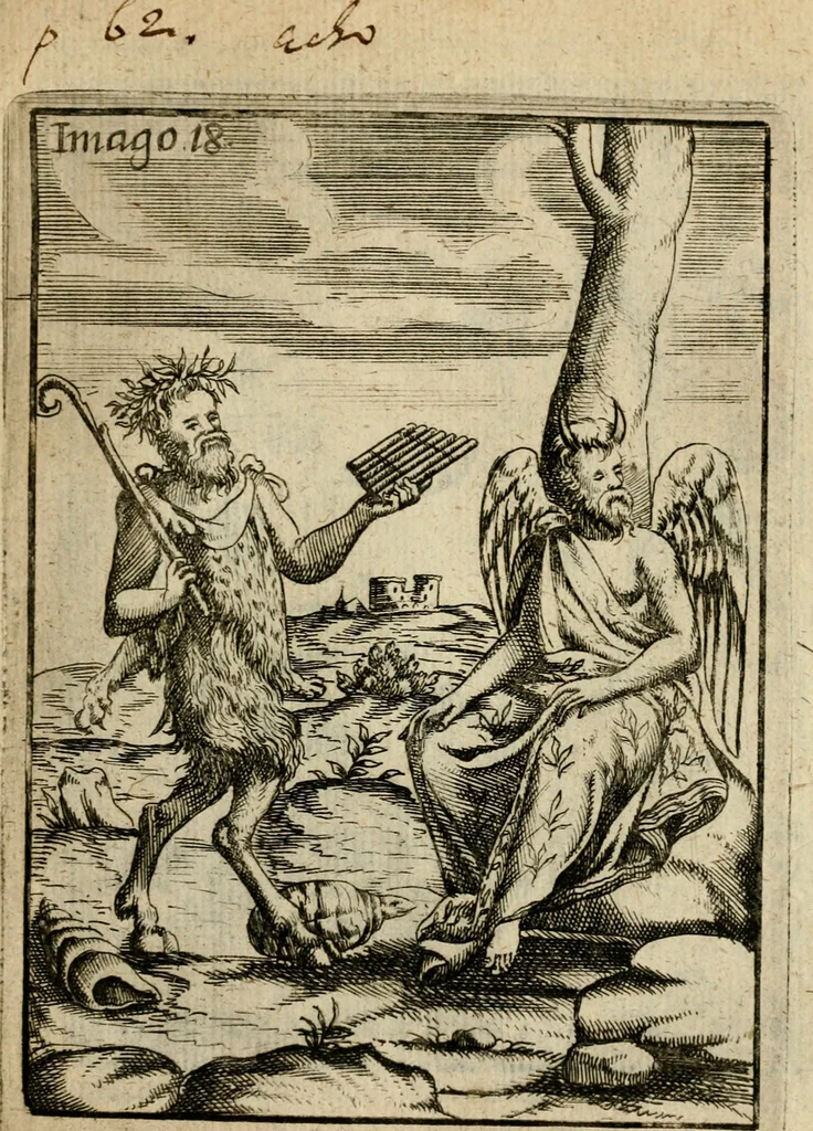 An illustration from Vincentii Chartarii Rhegiensis Imagines deorum, qui ab antiquis colebantur : unâ cum earum declaratione & historia in qua simulacra, ritus, caeremoniae magnaque ex parte veterum religio explicatur ... : hinc inde, 1687, leaf 290