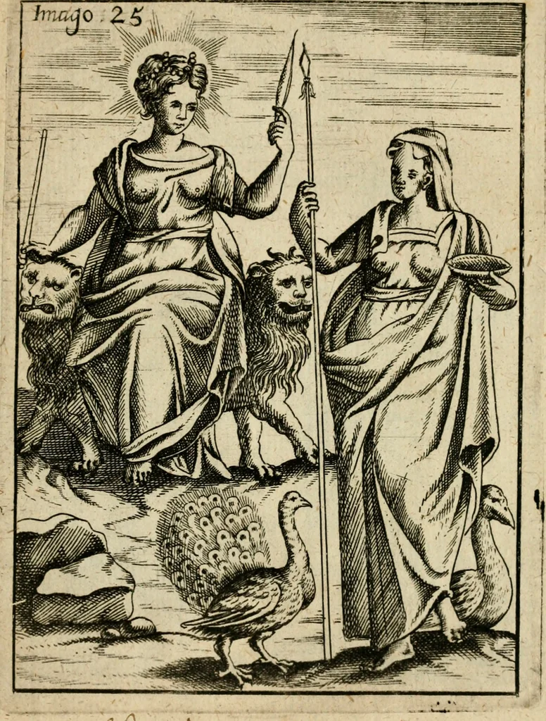 An illustration from Vincentii Chartarii Rhegiensis Imagines deorum, qui ab antiquis colebantur : unâ cum earum declaratione & historia in qua simulacra, ritus, caeremoniae magnaque ex parte veterum religio explicatur ... : hinc inde, 1687, leaf 304