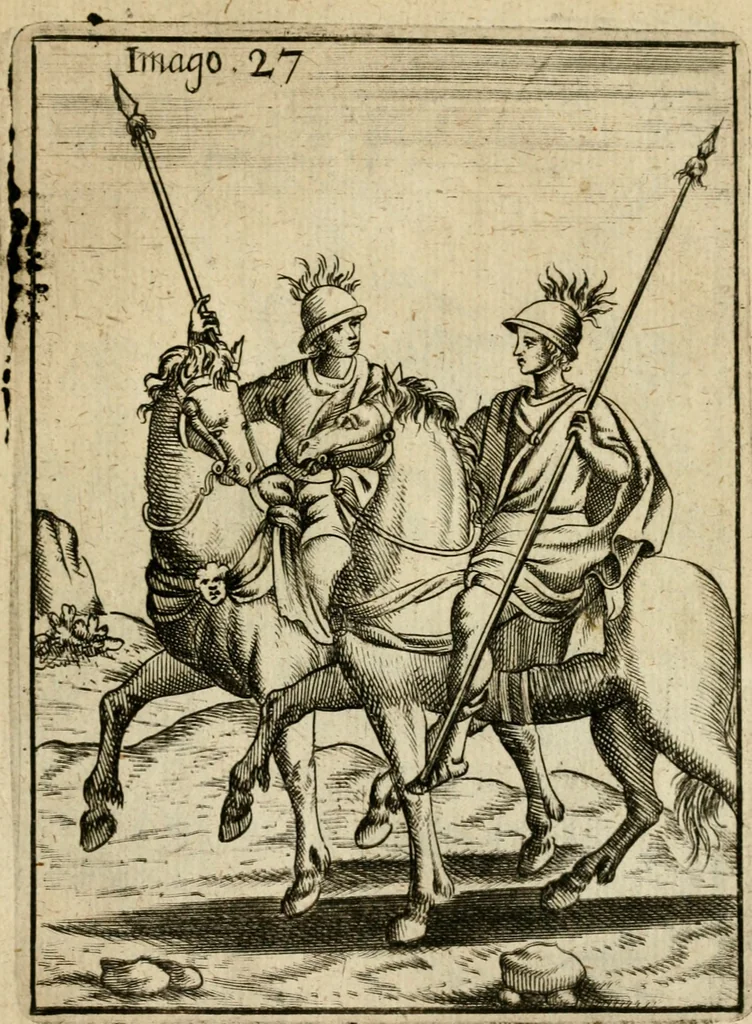 An illustration from Vincentii Chartarii Rhegiensis Imagines deorum, qui ab antiquis colebantur : unâ cum earum declaratione & historia in qua simulacra, ritus, caeremoniae magnaque ex parte veterum religio explicatur ... : hinc inde, 1687, leaf 308