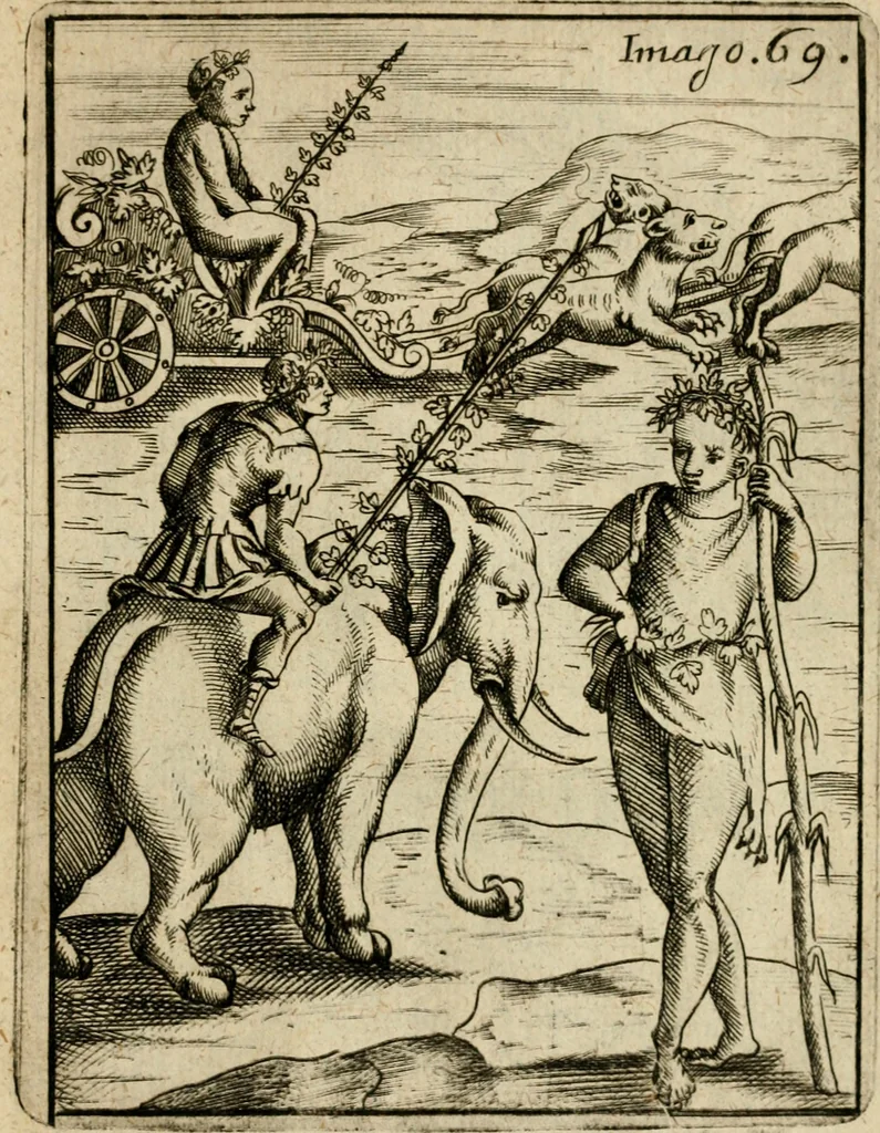 An illustration from Vincentii Chartarii Rhegiensis Imagines deorum, qui ab antiquis colebantur : unâ cum earum declaratione & historia in qua simulacra, ritus, caeremoniae magnaque ex parte veterum religio explicatur ... : hinc inde, 1687, leaf 392