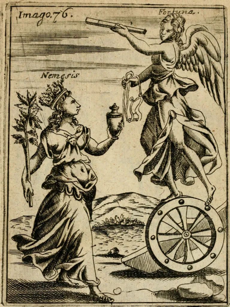 An illustration from Vincentii Chartarii Rhegiensis Imagines deorum, qui ab antiquis colebantur : unâ cum earum declaratione & historia in qua simulacra, ritus, caeremoniae magnaque ex parte veterum religio explicatur ... : hinc inde, 1687, leaf 406