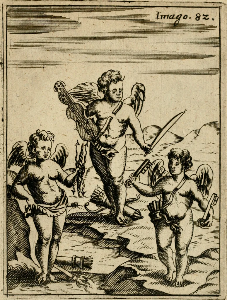 An illustration from Vincentii Chartarii Rhegiensis Imagines deorum, qui ab antiquis colebantur : unâ cum earum declaratione & historia in qua simulacra, ritus, caeremoniae magnaque ex parte veterum religio explicatur ... : hinc inde, 1687, leaf 418