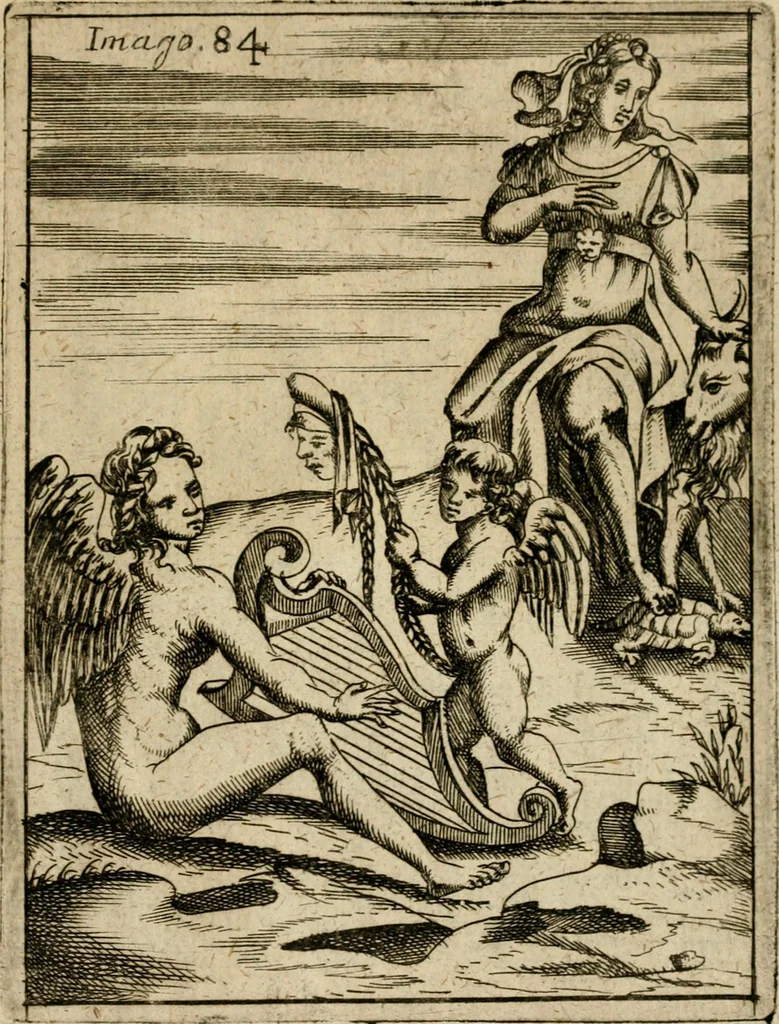 An illustration from Vincentii Chartarii Rhegiensis Imagines deorum, qui ab antiquis colebantur : unâ cum earum declaratione & historia in qua simulacra, ritus, caeremoniae magnaque ex parte veterum religio explicatur ... : hinc inde, 1687, leaf 422