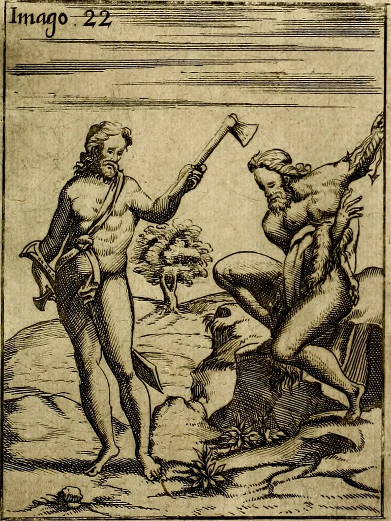 An illustration from Vincentii Chartarii Rhegiensis Imagines deorum : qui ab antiquis colebantur, unâ cum earum declaratione & historia in qua simulacra, ritus, cæremoniæ magnaque ex parte veterum religio explicatur, opus non solum antiquitatis amatoribus, sed & liberalium artium cultoribus, imò & concionatoribus valde utile & proficuum, hinc inde, 1687, leaf 124