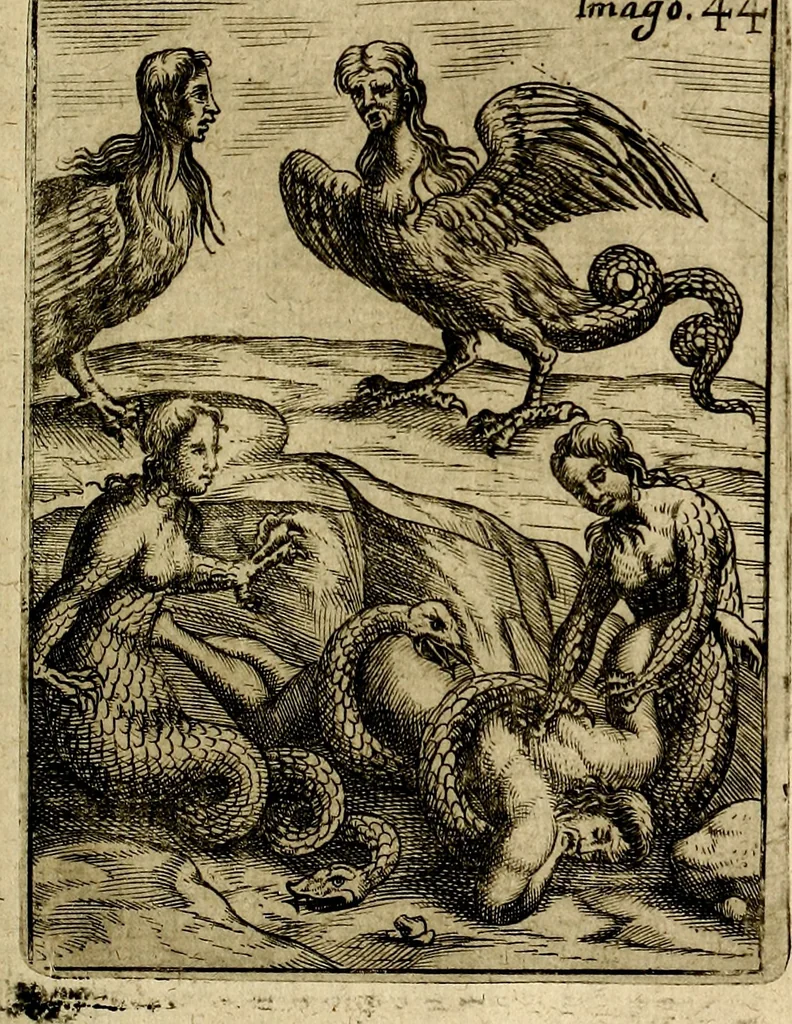 An illustration from Vincentii Chartarii Rhegiensis Imagines deorum : qui ab antiquis colebantur, unâ cum earum declaratione & historia in qua simulacra, ritus, cæremoniæ magnaque ex parte veterum religio explicatur, opus non solum antiquitatis amatoribus, sed & liberalium artium cultoribus, imò & concionatoribus valde utile & proficuum, hinc inde, 1687, leaf 212