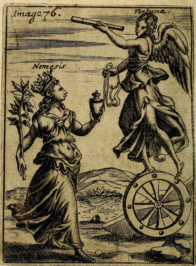 An illustration from Vincentii Chartarii Rhegiensis Imagines deorum : qui ab antiquis colebantur, unâ cum earum declaratione & historia in qua simulacra, ritus, cæremoniæ magnaque ex parte veterum religio explicatur, opus non solum antiquitatis amatoribus, sed & liberalium artium cultoribus, imò & concionatoribus valde utile & proficuum, hinc inde, 1687, leaf 329