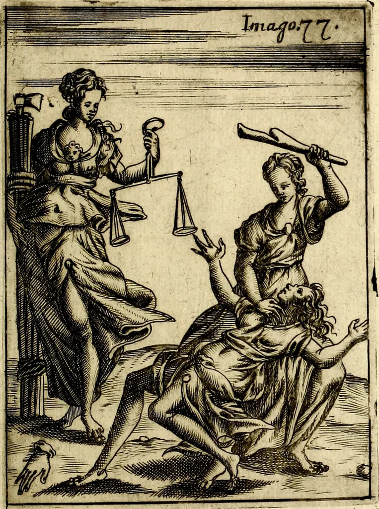 An illustration from Vincentii Chartarii Rhegiensis Imagines deorum : qui ab antiquis colebantur, unâ cum earum declaratione & historia in qua simulacra, ritus, cæremoniæ magnaque ex parte veterum religio explicatur, opus non solum antiquitatis amatoribus, sed & liberalium artium cultoribus, imò & concionatoribus valde utile & proficuum, hinc inde, 1687, leaf 332