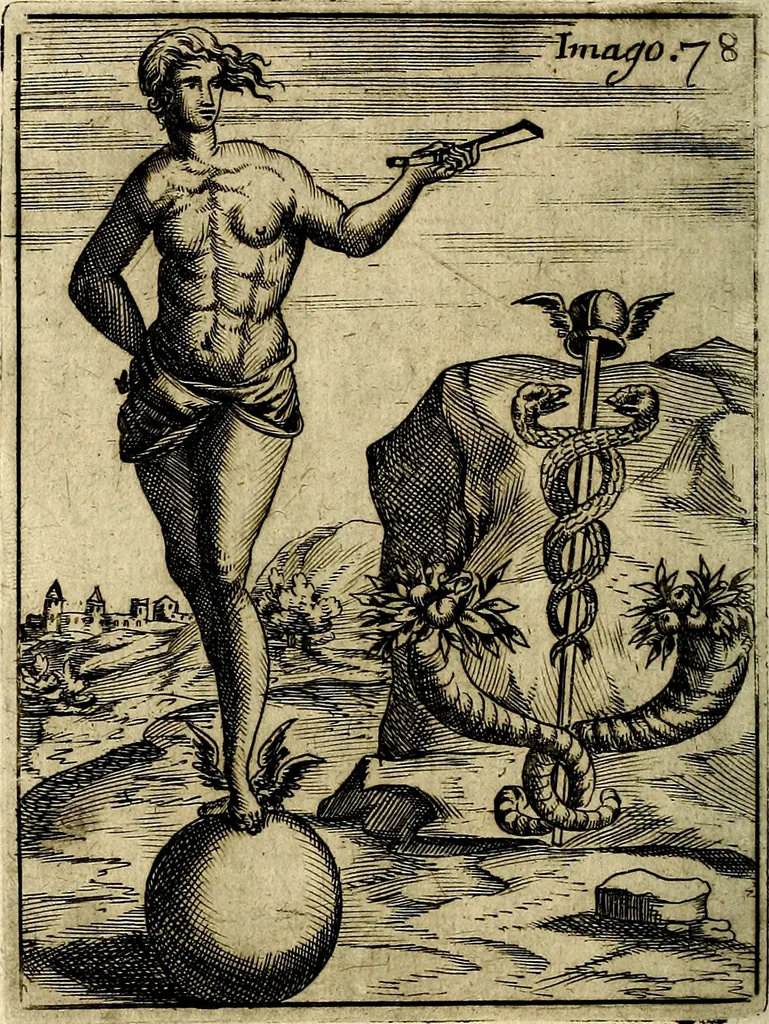 An illustration from Vincentii Chartarii Rhegiensis Imagines deorum : qui ab antiquis colebantur, unâ cum earum declaratione & historia in qua simulacra, ritus, cæremoniæ magnaque ex parte veterum religio explicatur, opus non solum antiquitatis amatoribus, sed & liberalium artium cultoribus, imò & concionatoribus valde utile & proficuum, hinc inde, 1687, leaf 339