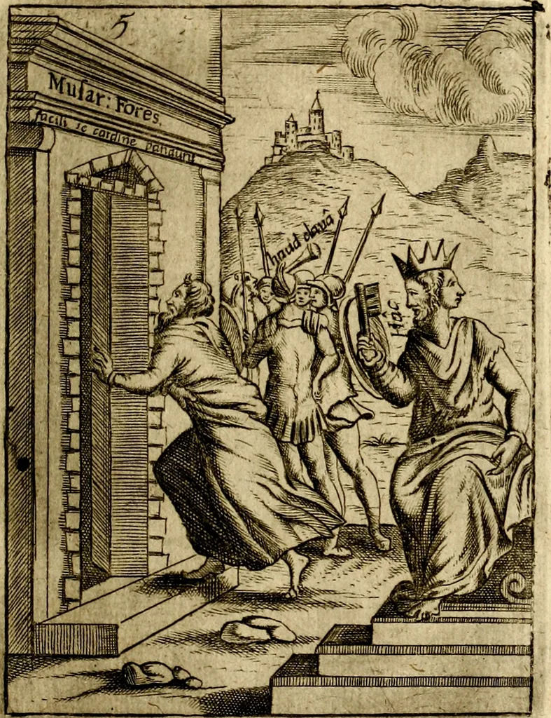 An illustration from Vincentii Chartarii Rhegiensis Imagines deorum : qui ab antiquis colebantur, unâ cum earum declaratione & historia in qua simulacra, ritus, cæremoniæ magnaque ex parte veterum religio explicatur, opus non solum antiquitatis amatoribus, sed & liberalium artium cultoribus, imò & concionatoribus valde utile & proficuum, hinc inde, 1687, leaf 44