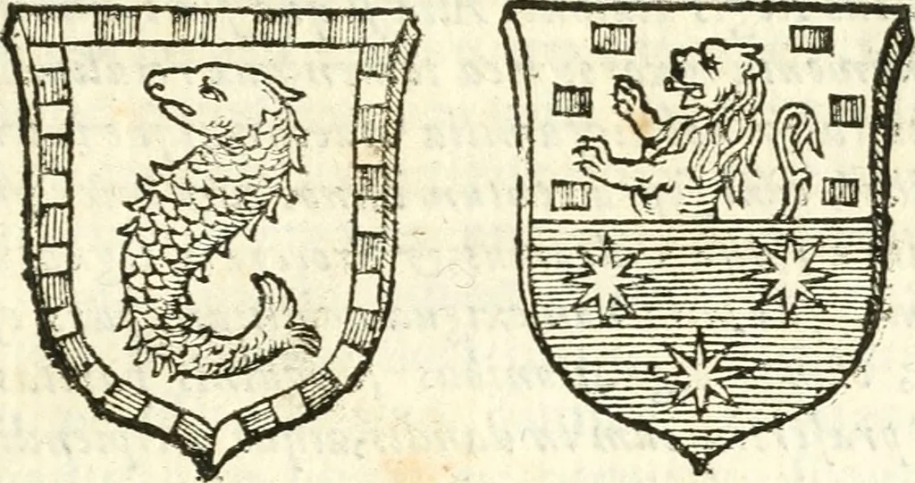 An illustration from Vindex Neapolitanae nobilitatis Caroli Borrelli cleric. regul. minor., animaduersio in Francisci Aelii Marchesii librum De Neapolitanis familiis, 1653, leaf 134