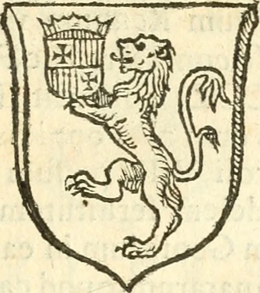 An illustration from Vindex Neapolitanae nobilitatis Caroli Borrelli cleric. regul. minor., animaduersio in Francisci Aelii Marchesii librum De Neapolitanis familiis, 1653, leaf 184