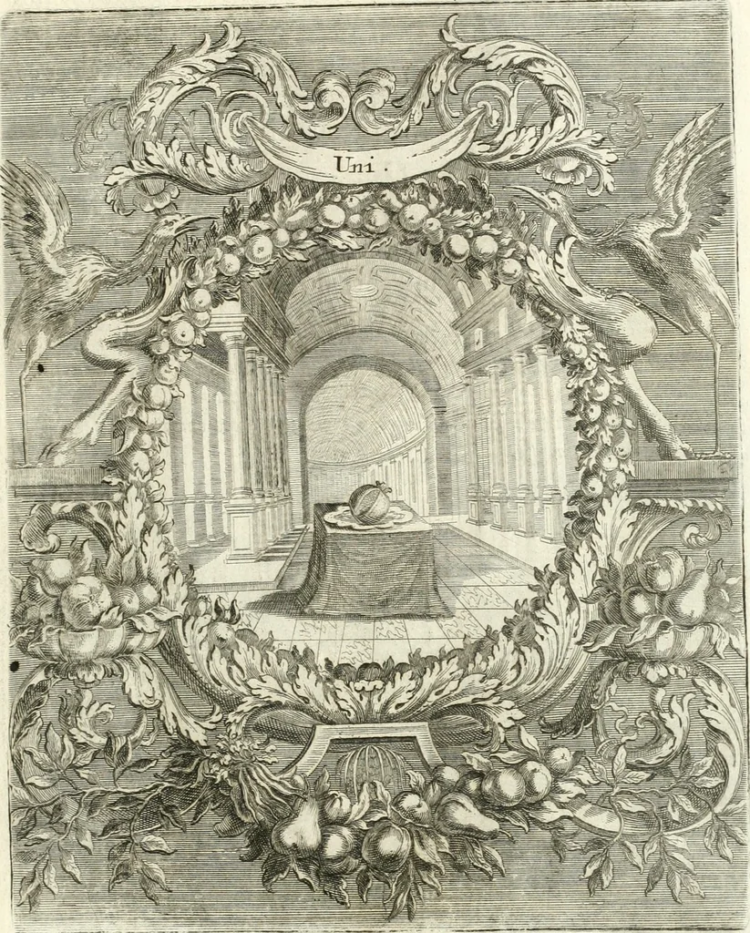 An illustration from Innocentia vindicata : in qua gravissimis argumentis ex S. Thoma petitis ostenditur, angelicum doctorem pro immaculato conceptu Deiparae sensisse & scripsisse ..., 1698, leaf 142