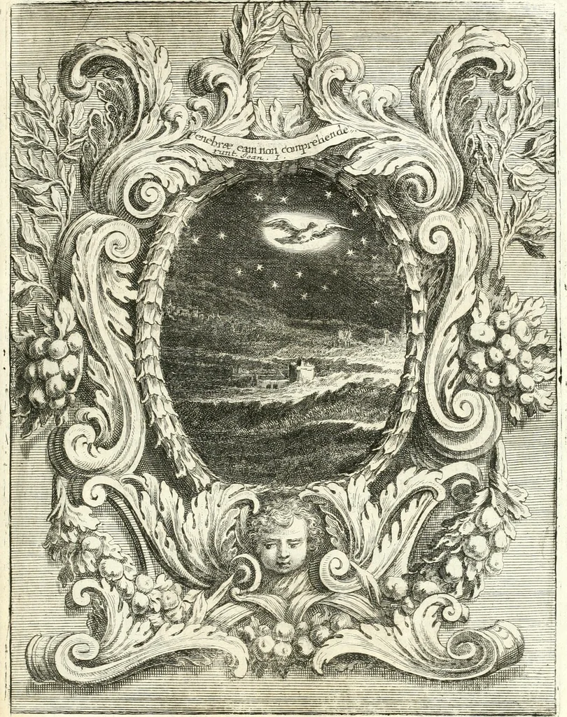An illustration from Innocentia vindicata : in qua gravissimis argumentis ex S. Thoma petitis ostenditur, angelicum doctorem pro immaculato conceptu Deiparae sensisse & scripsisse ..., 1698, leaf 156