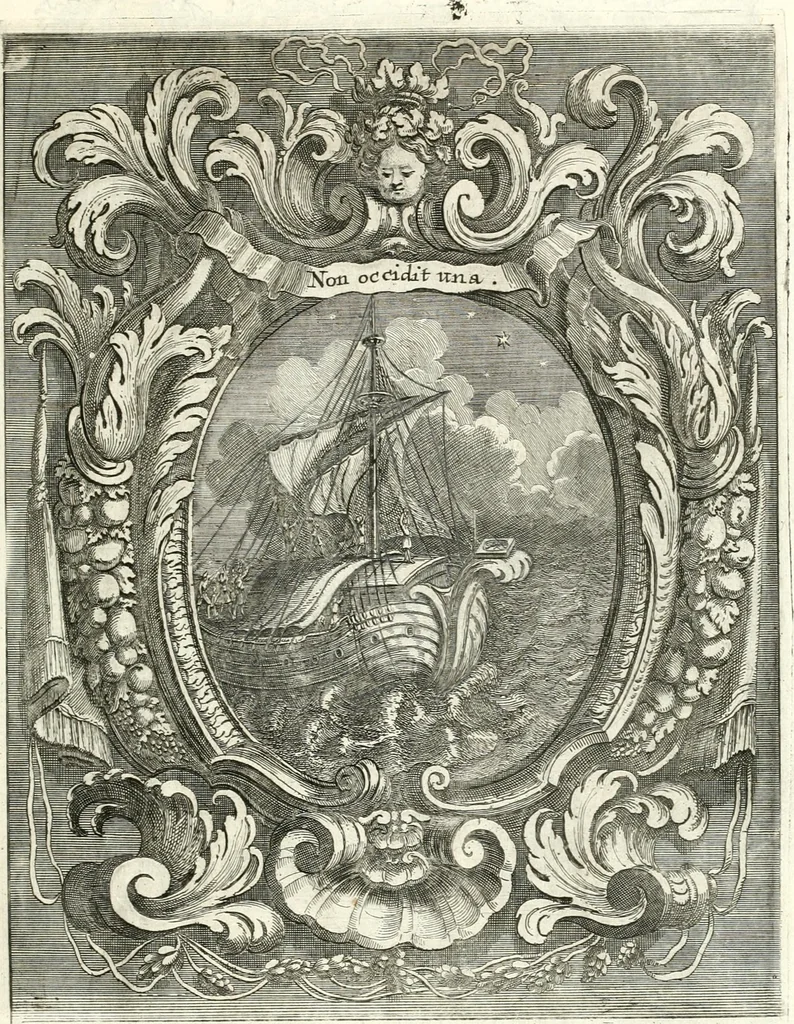 An illustration from Innocentia vindicata : in qua gravissimis argumentis ex S. Thoma petitis ostenditur, angelicum doctorem pro immaculato conceptu Deiparae sensisse & scripsisse ..., 1698, leaf 198