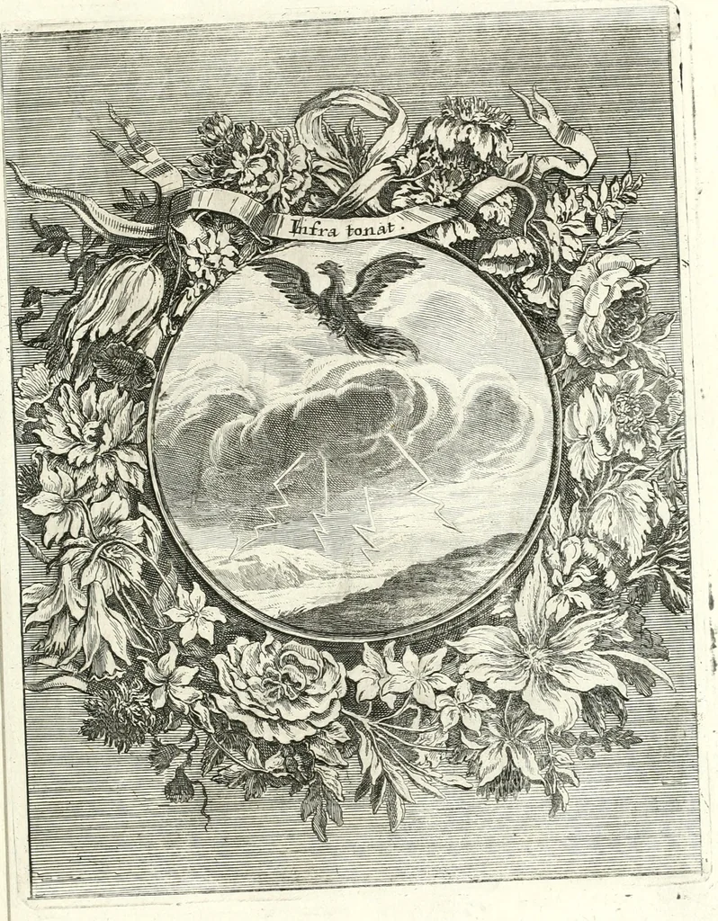 An illustration from Innocentia vindicata : in qua gravissimis argumentis ex S. Thoma petitis ostenditur, angelicum doctorem pro immaculato conceptu Deiparae sensisse & scripsisse ..., 1698, leaf 202