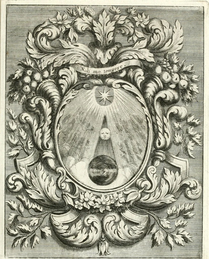 An illustration from Innocentia vindicata : in qua gravissimis argumentis ex S. Thoma petitis ostenditur, angelicum doctorem pro immaculato conceptu Deiparae sensisse & scripsisse ..., 1698, leaf 204