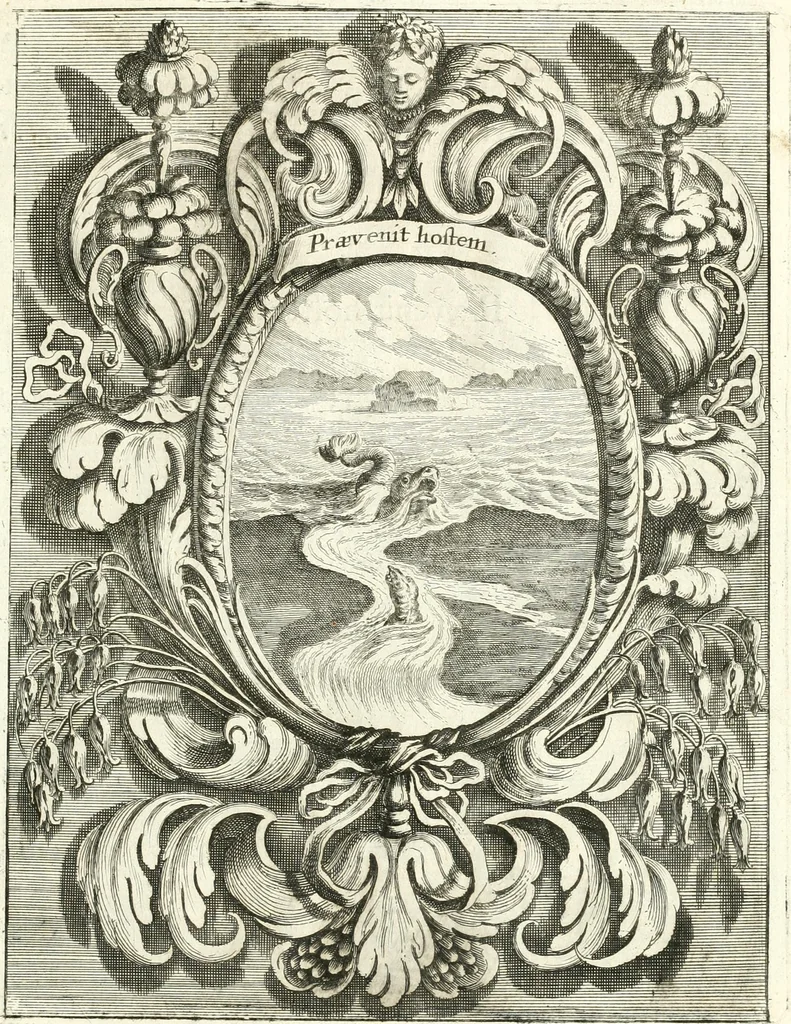An illustration from Innocentia vindicata : in qua gravissimis argumentis ex S. Thoma petitis ostenditur, angelicum doctorem pro immaculato conceptu Deiparae sensisse & scripsisse ..., 1698, leaf 214