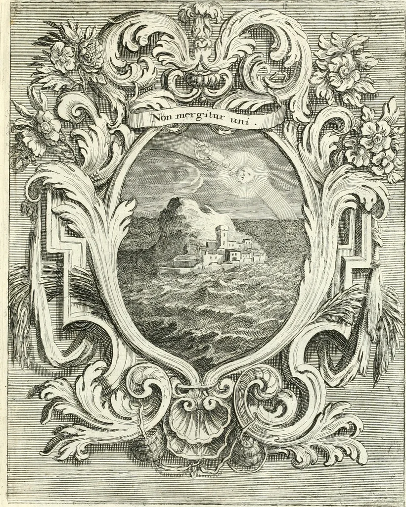 An illustration from Innocentia vindicata : in qua gravissimis argumentis ex S. Thoma petitis ostenditur, angelicum doctorem pro immaculato conceptu Deiparae sensisse & scripsisse ..., 1698, leaf 224