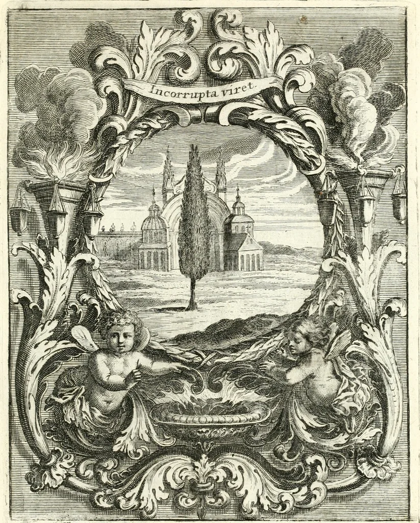 An illustration from Innocentia vindicata : in qua gravissimis argumentis ex S. Thoma petitis ostenditur, angelicum doctorem pro immaculato conceptu Deiparae sensisse & scripsisse ..., 1698, leaf 226