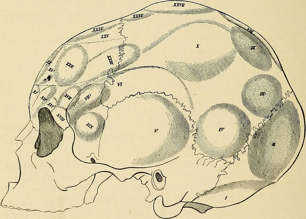 An illustration from A vindication of phrenology, 1894, leaf 67
