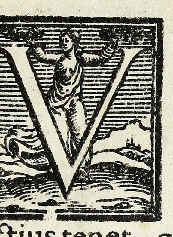 An illustration from Vinea Domini : cum breui descriptione sacramentor[um] et Paradisi, Limbi, Purgatorij, atq[ue] Inferni, à cathechismo catholicis q[ue] patribus excerpta, 1588, leaf 23