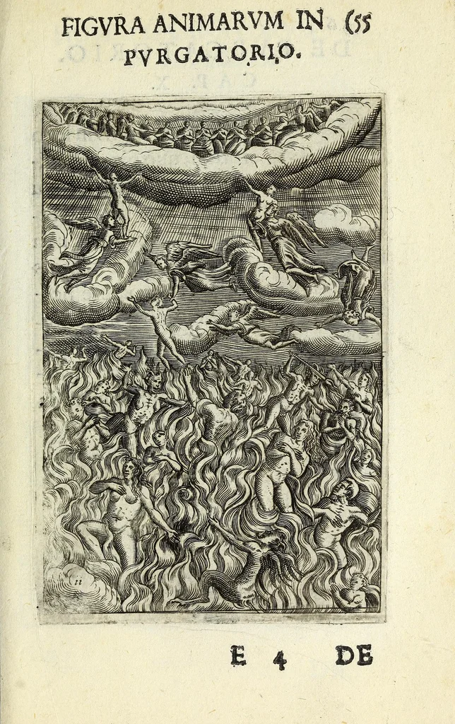 An illustration from Vinea Domini : cum breui descriptione sacramentor[um] et Paradisi, Limbi, Purgatorij, atq[ue] Inferni, à cathechismo catholicis q[ue] patribus excerpta, 1588, leaf 83