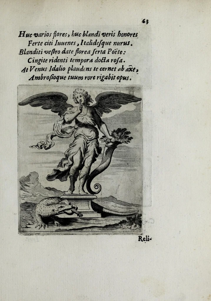 An illustration from Virginii Caesarini Carmina, 1658, leaf 109