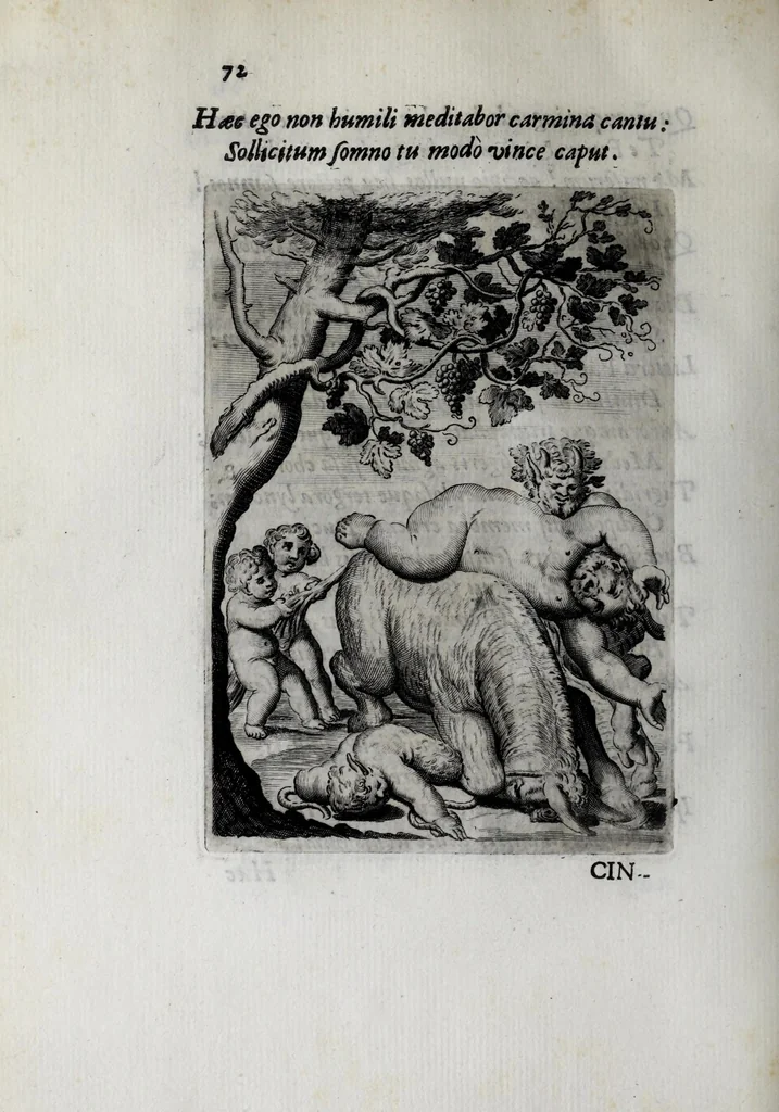 An illustration from Virginii Caesarini Carmina, 1658, leaf 118
