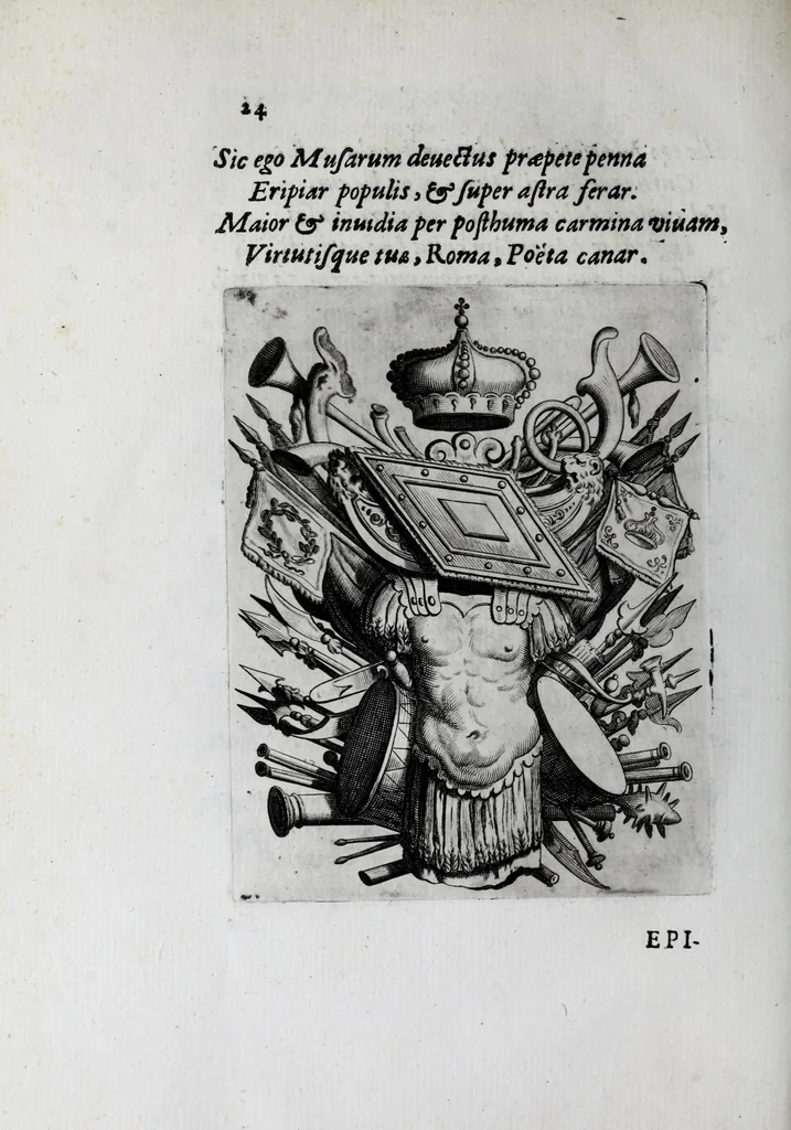 An illustration from Virginii Caesarini Carmina, 1658, leaf 64