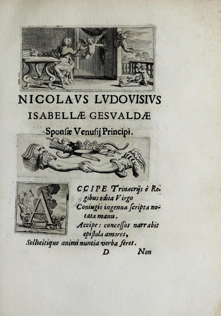 An illustration from Virginii Caesarini Carmina, 1658, leaf 65