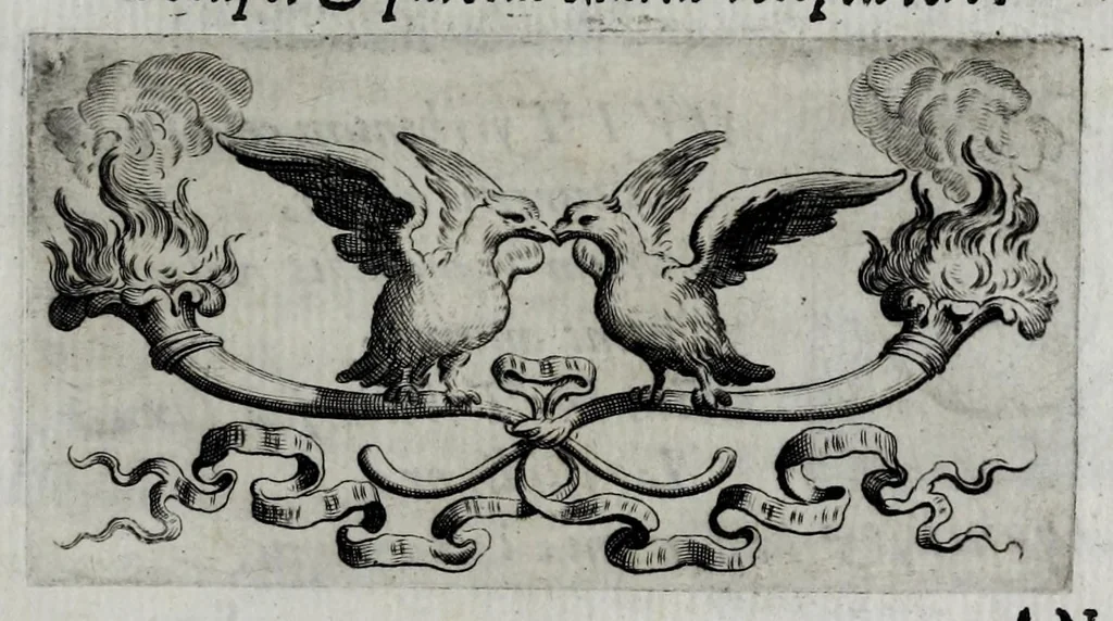 An illustration from Virginii Caesarini Carmina, 1658, leaf 79