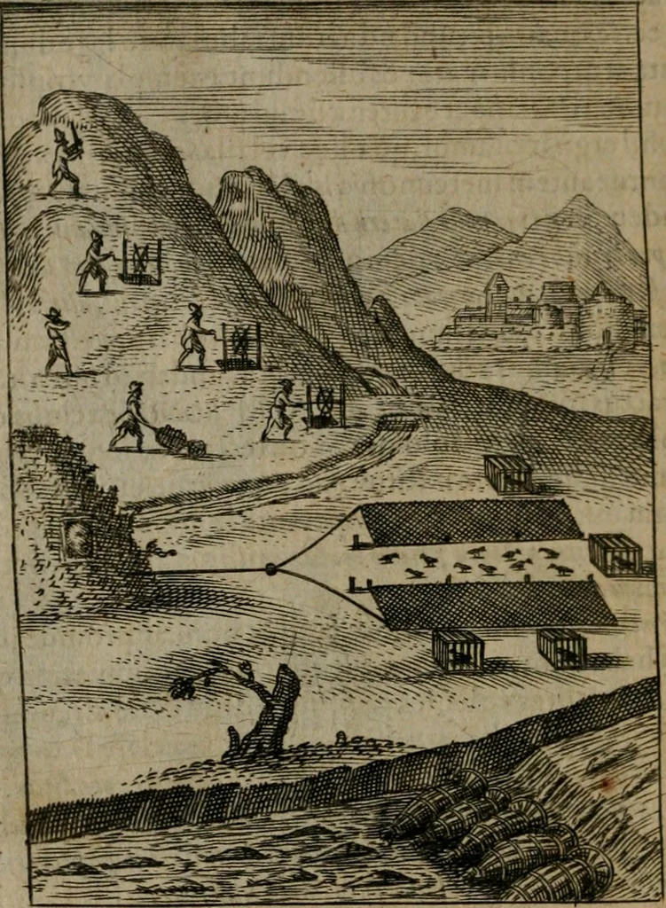 An illustration from Viridarium hieroglyphico-morale : in quo virtutes et vitia, atque mores huius aeui secundum tres ordines hierarchicos, ecclesiasticum, politicum, oeconomicum, per definitiones, distributiones, causas, adfectiones, adiuncta, effecta &c. piè, prudenter, dextrè ac variè explicantur, & non tantum dictis, & exemplis historiarum veterum ac recentium, ex sacris scripturis, sanctis patribus, seu Dd. ecclesiae, poetis, philosophis, historicis cum Christianorum tum gentilium, sed etiam artificiosissimis eiconibus hieroglyphicis illustrantur : opusculum novum ac rarum, cuius vsum atq[ue] vtilitatem praefixa praefatio docebit, 1619, leaf 155