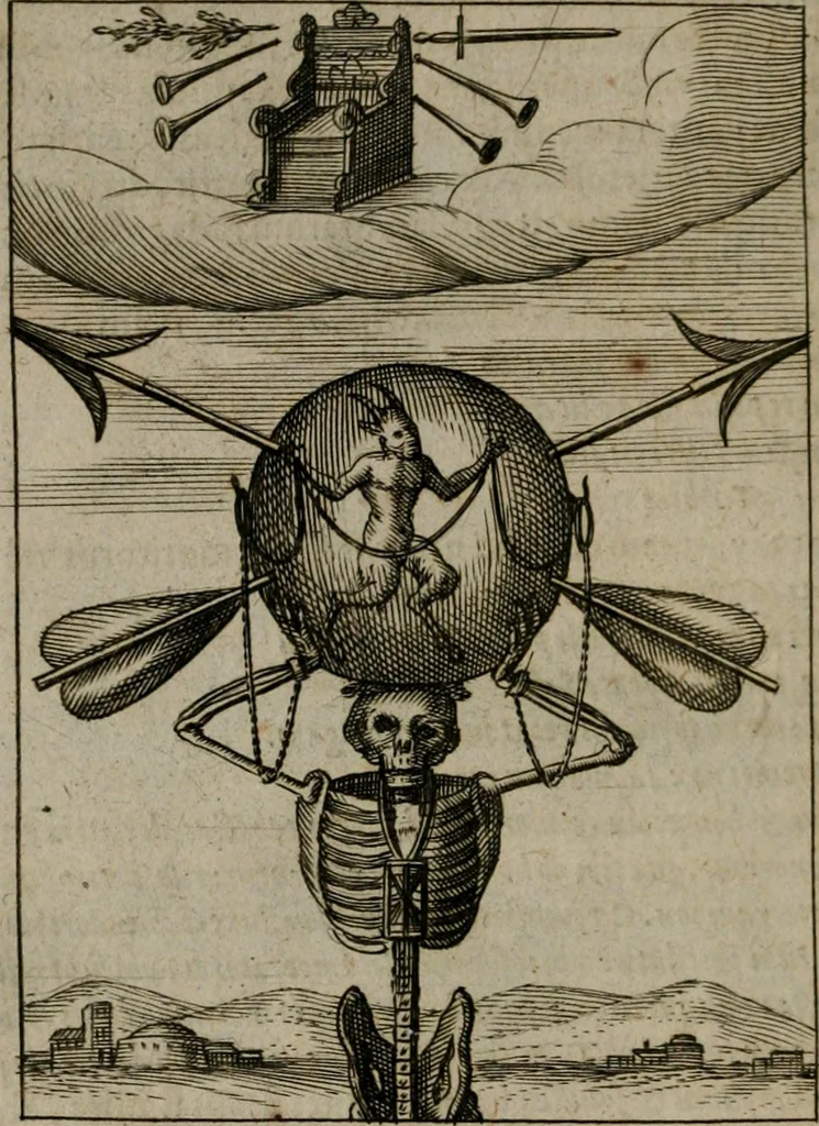 An illustration from Viridarium hieroglyphico-morale : in quo virtutes et vitia, atque mores huius aeui secundum tres ordines hierarchicos, ecclesiasticum, politicum, oeconomicum, per definitiones, distributiones, causas, adfectiones, adiuncta, effecta &c. piè, prudenter, dextrè ac variè explicantur, & non tantum dictis, & exemplis historiarum veterum ac recentium, ex sacris scripturis, sanctis patribus, seu Dd. ecclesiae, poetis, philosophis, historicis cum Christianorum tum gentilium, sed etiam artificiosissimis eiconibus hieroglyphicis illustrantur : opusculum novum ac rarum, cuius vsum atq[ue] vtilitatem praefixa praefatio docebit, 1619, leaf 167