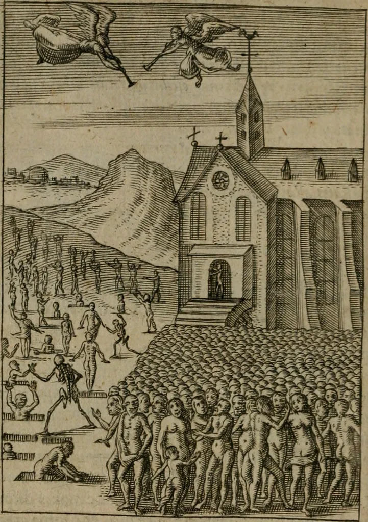 An illustration from Viridarium hieroglyphico-morale : in quo virtutes et vitia, atque mores huius aeui secundum tres ordines hierarchicos, ecclesiasticum, politicum, oeconomicum, per definitiones, distributiones, causas, adfectiones, adiuncta, effecta &c. piè, prudenter, dextrè ac variè explicantur, & non tantum dictis, & exemplis historiarum veterum ac recentium, ex sacris scripturis, sanctis patribus, seu Dd. ecclesiae, poetis, philosophis, historicis cum Christianorum tum gentilium, sed etiam artificiosissimis eiconibus hieroglyphicis illustrantur : opusculum novum ac rarum, cuius vsum atq[ue] vtilitatem praefixa praefatio docebit, 1619, leaf 185