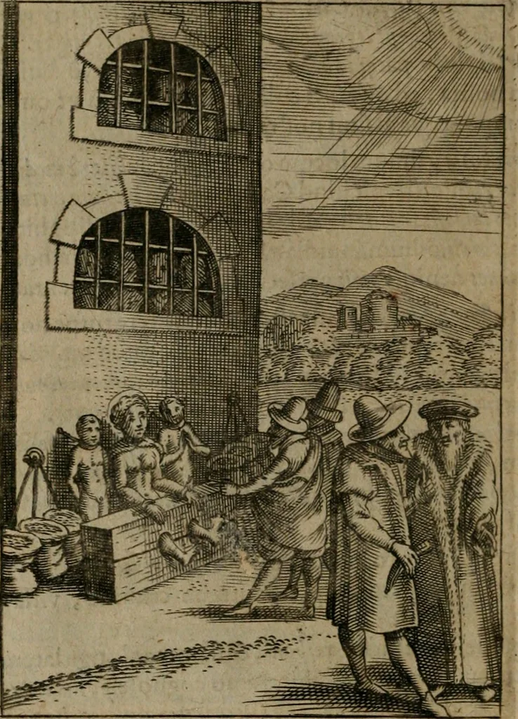 An illustration from Viridarium hieroglyphico-morale : in quo virtutes et vitia, atque mores huius aeui secundum tres ordines hierarchicos, ecclesiasticum, politicum, oeconomicum, per definitiones, distributiones, causas, adfectiones, adiuncta, effecta &c. piè, prudenter, dextrè ac variè explicantur, & non tantum dictis, & exemplis historiarum veterum ac recentium, ex sacris scripturis, sanctis patribus, seu Dd. ecclesiae, poetis, philosophis, historicis cum Christianorum tum gentilium, sed etiam artificiosissimis eiconibus hieroglyphicis illustrantur : opusculum novum ac rarum, cuius vsum atq[ue] vtilitatem praefixa praefatio docebit, 1619, leaf 21
