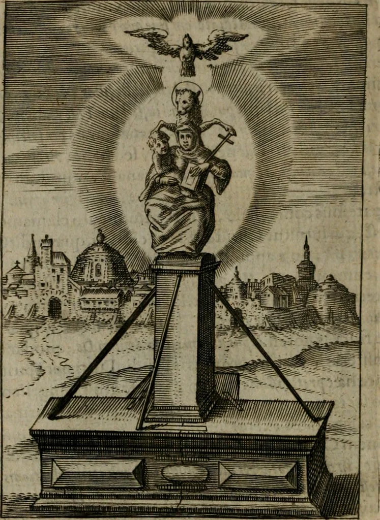 An illustration from Viridarium hieroglyphico-morale : in quo virtutes et vitia, atque mores huius aeui secundum tres ordines hierarchicos, ecclesiasticum, politicum, oeconomicum, per definitiones, distributiones, causas, adfectiones, adiuncta, effecta &c. piè, prudenter, dextrè ac variè explicantur, & non tantum dictis, & exemplis historiarum veterum ac recentium, ex sacris scripturis, sanctis patribus, seu Dd. ecclesiae, poetis, philosophis, historicis cum Christianorum tum gentilium, sed etiam artificiosissimis eiconibus hieroglyphicis illustrantur : opusculum novum ac rarum, cuius vsum atq[ue] vtilitatem praefixa praefatio docebit, 1619, leaf 29