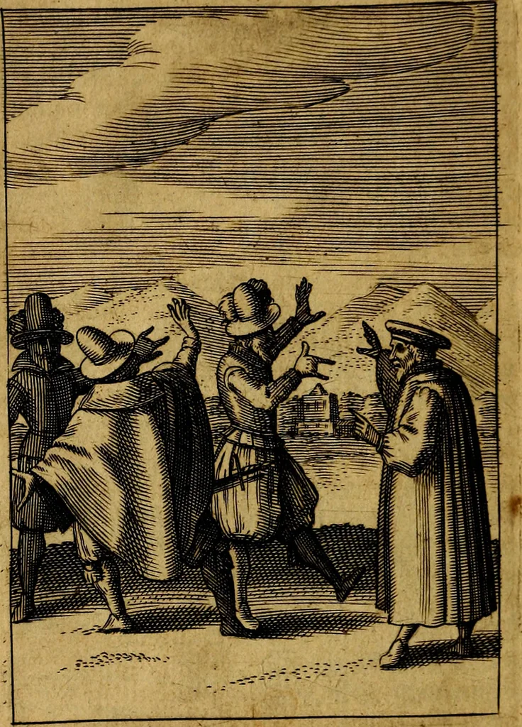 An illustration from Viridarium hieroglyphico-morale. In quo ... mores huius aevi ... explicantur, & non tantum dictis, & exemplis historiarum veterum ac recentium, ex sacris scripturis, sanctis Patribus, seu Dd. ecclesiae, poetis, philosophis, historicis cum Christianorum tum gentilium, sed etiam artificiosissimis eiconibus hieroglyphicis illustrantur, 1619, leaf 147