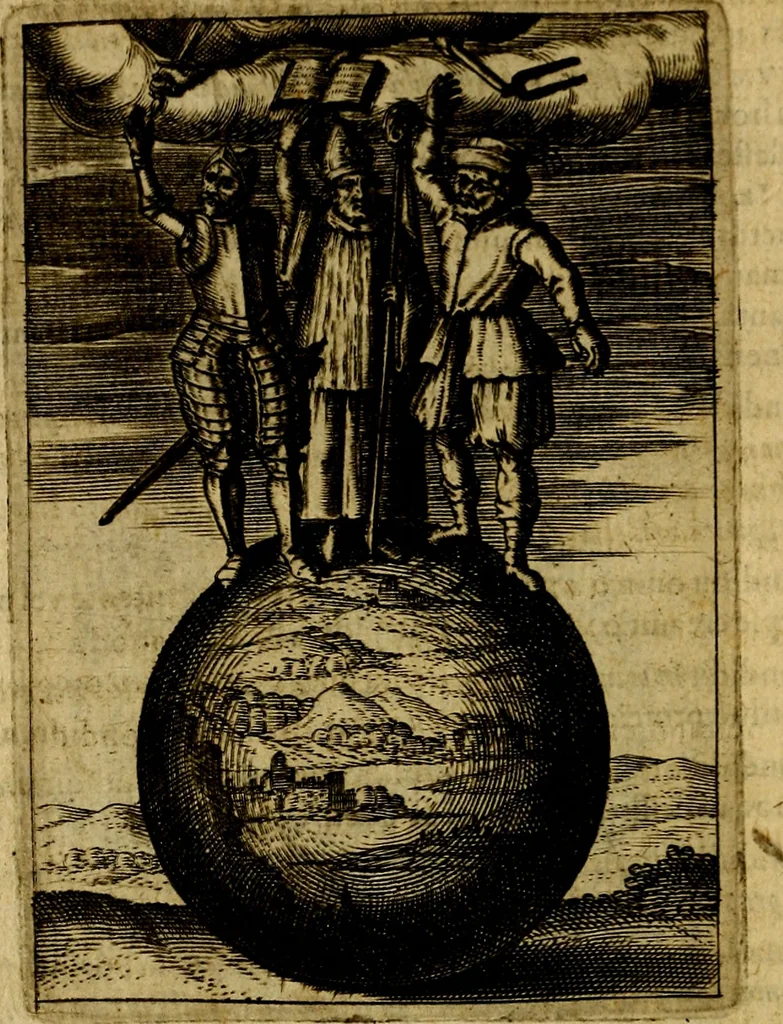 An illustration from Viridarium hieroglyphico-morale. In quo ... mores huius aevi ... explicantur, & non tantum dictis, & exemplis historiarum veterum ac recentium, ex sacris scripturis, sanctis Patribus, seu Dd. ecclesiae, poetis, philosophis, historicis cum Christianorum tum gentilium, sed etiam artificiosissimis eiconibus hieroglyphicis illustrantur, 1619, leaf 15