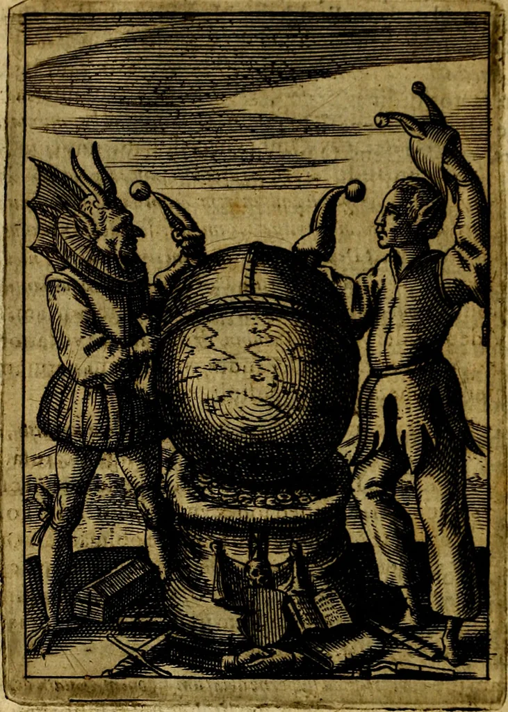 An illustration from Viridarium hieroglyphico-morale. In quo ... mores huius aevi ... explicantur, & non tantum dictis, & exemplis historiarum veterum ac recentium, ex sacris scripturis, sanctis Patribus, seu Dd. ecclesiae, poetis, philosophis, historicis cum Christianorum tum gentilium, sed etiam artificiosissimis eiconibus hieroglyphicis illustrantur, 1619, leaf 17