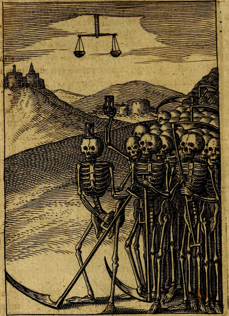 An illustration from Viridarium hieroglyphico-morale. In quo ... mores huius aevi ... explicantur, & non tantum dictis, & exemplis historiarum veterum ac recentium, ex sacris scripturis, sanctis Patribus, seu Dd. ecclesiae, poetis, philosophis, historicis cum Christianorum tum gentilium, sed etiam artificiosissimis eiconibus hieroglyphicis illustrantur, 1619, leaf 173