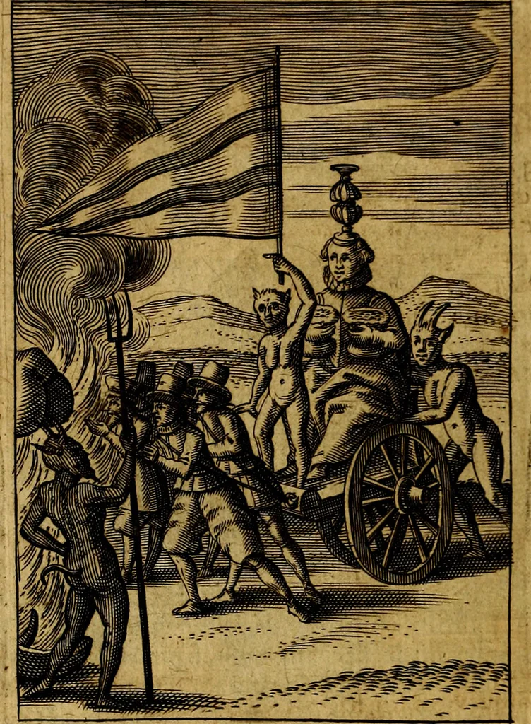 An illustration from Viridarium hieroglyphico-morale. In quo ... mores huius aevi ... explicantur, & non tantum dictis, & exemplis historiarum veterum ac recentium, ex sacris scripturis, sanctis Patribus, seu Dd. ecclesiae, poetis, philosophis, historicis cum Christianorum tum gentilium, sed etiam artificiosissimis eiconibus hieroglyphicis illustrantur, 1619, leaf 177